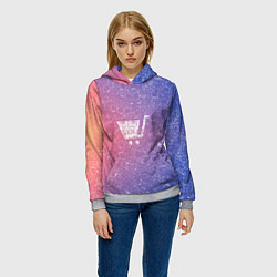 Толстовка-худи женская Продуктовая Тележка АПВ 64ЖЛС, цвет: 3D-меланж — фото 2