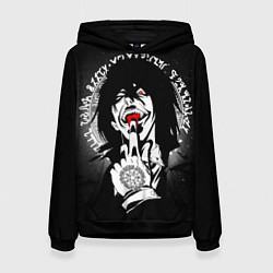 Толстовка-худи женская Хеллсинг, Алукард, цвет: 3D-черный