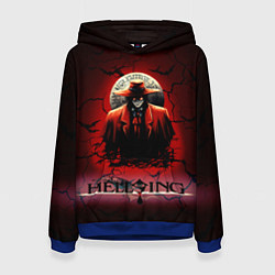 Толстовка-худи женская HELLSING $$$, цвет: 3D-синий