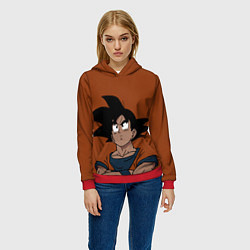Толстовка-худи женская DRAGON BALL ДРАГОН БОЛЛ, цвет: 3D-красный — фото 2