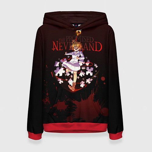 Женская толстовка Обещанный неверленд / 3D-Красный – фото 1