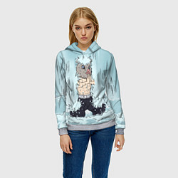 Толстовка-худи женская МЕДИТАЦИЯ ИНОСКЕ, цвет: 3D-меланж — фото 2