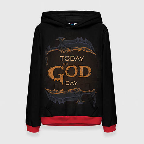 Женская толстовка God day GOW / 3D-Красный – фото 1