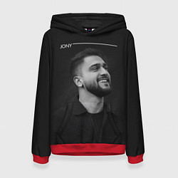 Толстовка-худи женская Jony, цвет: 3D-красный
