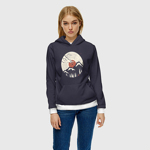 Женская толстовка Mountain Vinyl Record / 3D-Белый – фото 3