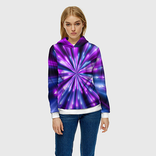 Женская толстовка Неоновые стрелы / 3D-Белый – фото 3