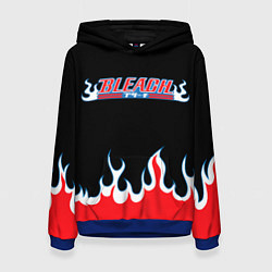 Толстовка-худи женская BLEACH FLAME БЛИЧ ПЛАМЯ, цвет: 3D-синий