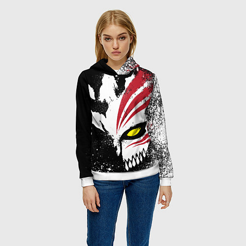 Женская толстовка БЛИЧ МАСКА BLEACH / 3D-Белый – фото 3