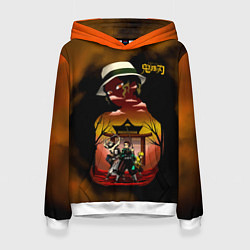 Толстовка-худи женская ГЕРОИ Клинок, рассекающий демонов, цвет: 3D-белый