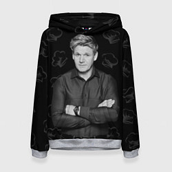 Толстовка-худи женская ГОРДОН РАМЗИ Gordon Ramsay, цвет: 3D-меланж