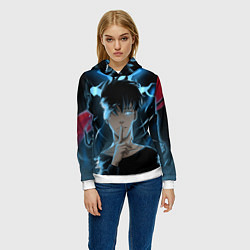 Толстовка-худи женская Solo leveling Manga, цвет: 3D-белый — фото 2