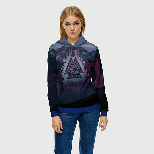 Женская толстовка Валькнут / 3D-Синий – фото 3
