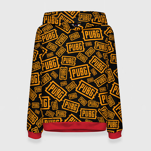 Женская толстовка PUBG ПАБГ УЗОР / 3D-Красный – фото 1
