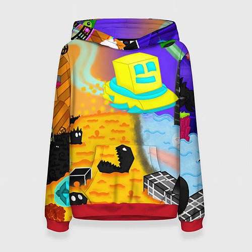 Женская толстовка Geometry Dash: RobTop Z / 3D-Красный – фото 1