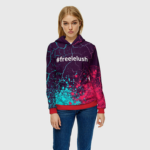 Женская толстовка Свободу Лелушу - Краска / 3D-Красный – фото 3