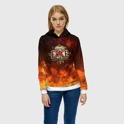 Женская толстовка Path of Exile Logo Путь изгнанника Лого Z / 3D-Белый – фото 3