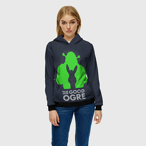 Женская толстовка Shrek: Im good ogre / 3D-Черный – фото 3