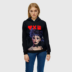 Толстовка-худи женская Love, Death and Robots Lora Z, цвет: 3D-черный — фото 2