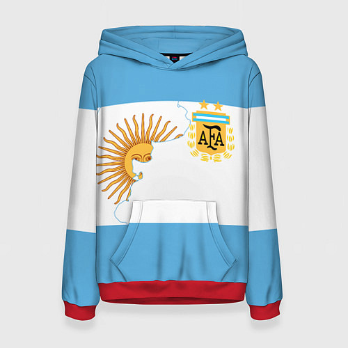 Женская толстовка Сборная Аргентины / 3D-Красный – фото 1