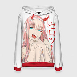 Толстовка-худи женская Darling in the Franxx Zero Two, цвет: 3D-красный