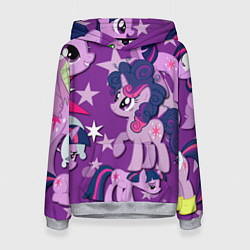 Толстовка-худи женская Twilight Sparkle, цвет: 3D-меланж