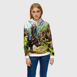 Толстовка-худи женская Ark Survival АРК СУРВИВАЛ спина Z, цвет: 3D-белый — фото 2