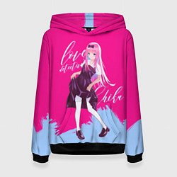 Толстовка-худи женская Love detective Chika, цвет: 3D-черный