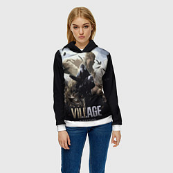 Толстовка-худи женская Resident Evil: Village, цвет: 3D-белый — фото 2