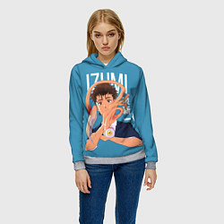 Толстовка-худи женская Izumi and Migi, цвет: 3D-меланж — фото 2