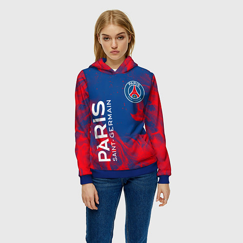 Женская толстовка ФК ПСЖ PARIS SAINT GERMAIN / 3D-Синий – фото 3