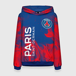 Толстовка-худи женская ФК ПСЖ PARIS SAINT GERMAIN, цвет: 3D-синий