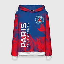 Толстовка-худи женская ФК ПСЖ PARIS SAINT GERMAIN, цвет: 3D-белый