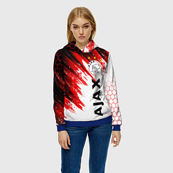 Толстовка-худи женская FC AJAX AMSTERDAM ФК АЯКС, цвет: 3D-синий — фото 2