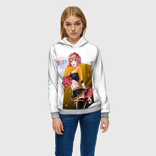 Женская толстовка Saeri Doki Doki LiteratureClub / 3D-Меланж – фото 3