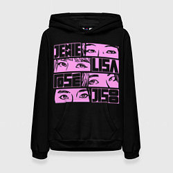 Толстовка-худи женская Black pink eyes, цвет: 3D-черный