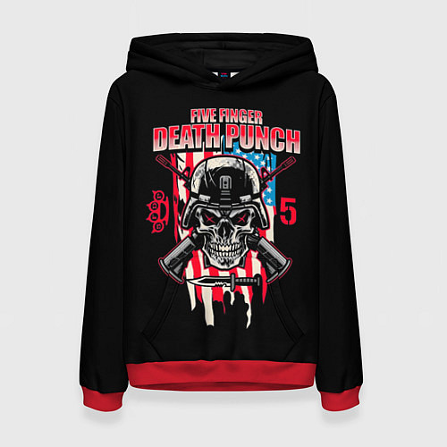 Женская толстовка 5FDP Five Finger Death Punch / 3D-Красный – фото 1