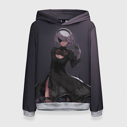 Толстовка-худи женская Nier, цвет: 3D-меланж