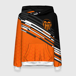 Толстовка-худи женская ФК ВАЛЕНСИЯ SPORT СПОРТ, цвет: 3D-белый