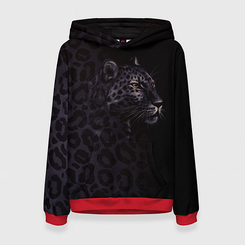 Женская толстовка Леопард / 3D-Красный – фото 1