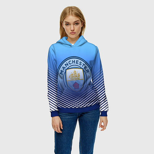 Женская толстовка МАНЧЕСТЕР СИТИ МАНЧЕСТЕР / 3D-Синий – фото 3