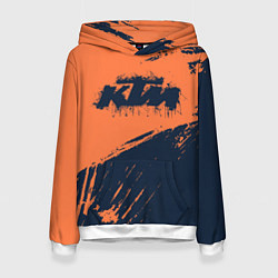 Толстовка-худи женская KTM ГРАНЖ Z, цвет: 3D-белый