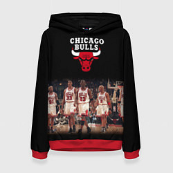 Толстовка-худи женская CHICAGO BULLS 3, цвет: 3D-красный