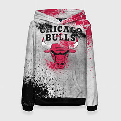 Толстовка-худи женская CHICAGO BULLS 8, цвет: 3D-черный