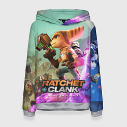 Толстовка-худи женская Ratchet & Clank: Rift Apart, цвет: 3D-меланж
