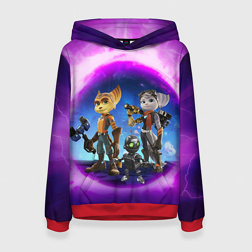 Женская толстовка Ratchet & Clank 2 Rift Apart / 3D-Красный – фото 1