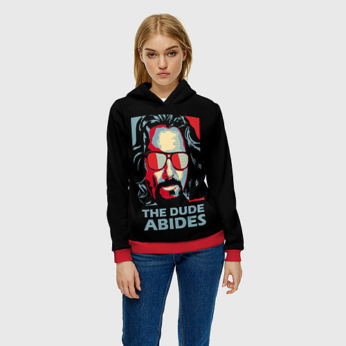Женская толстовка The Dude Abides Лебовски / 3D-Красный – фото 3
