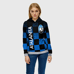 Толстовка-худи женская FC ATALANTA ФК АТАЛАНТА, цвет: 3D-меланж — фото 2