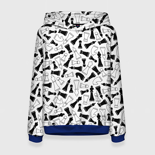 Женская толстовка Шахматы / 3D-Синий – фото 1