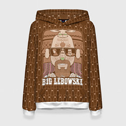 Толстовка-худи женская The Big Lebowski, цвет: 3D-белый