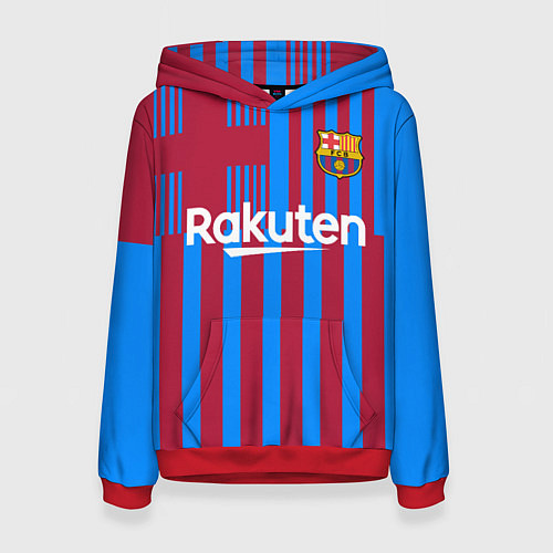 Женская толстовка Домашняя форма ФК «Барселона» / 3D-Красный – фото 1